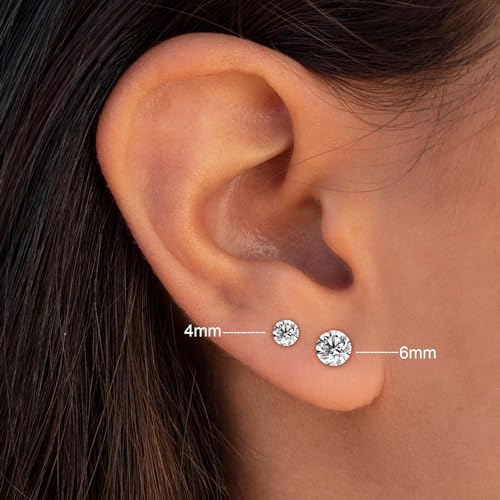 30 Pairs CZ Plastic Post Earrings for Girls - Hypoallergenic Stud Earrings for Sensitive Ears2