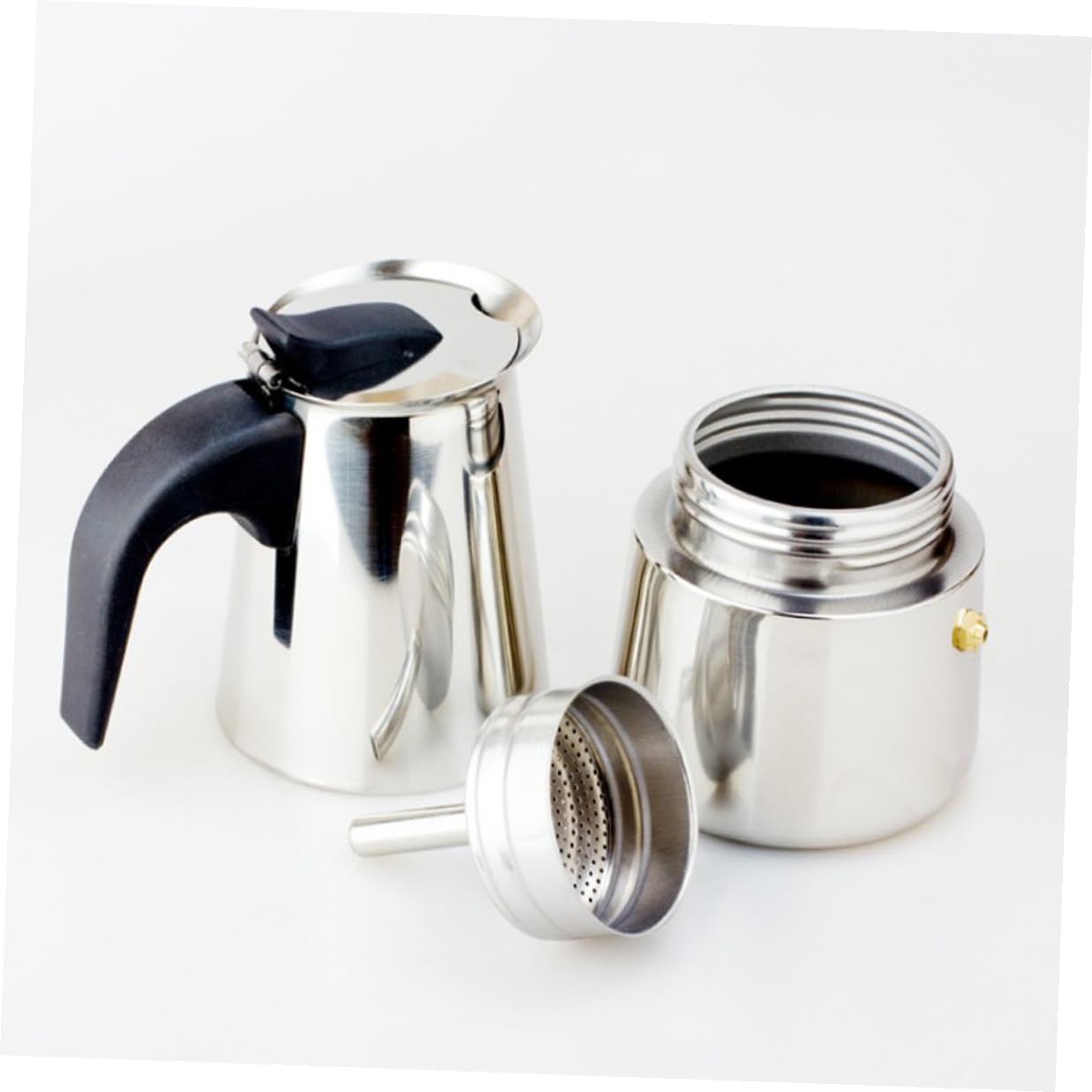 Alipis Cafetière Moka Acier Inoxydable avec Filtre pour Maison Bureau Facile à Nettoyer Utiliser