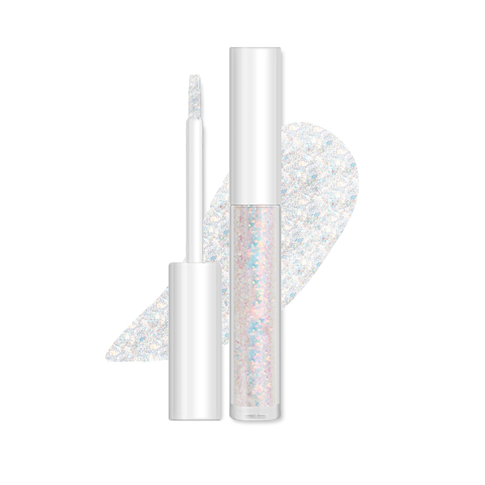 Kyannkra Liquid Glitter Eyeshadow,Liquid Glitter Eyeliner Metallic Glitter Shimmer Eye Looks Waterproof Long Lasting Quick-Drying Sparkling(T06)