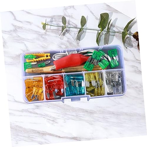 Set de 60 fusibles para auto Luxshiny de material zinc con fusibles de reemplazo 5-30A para reparación eléctrica automotriz miniatura 4