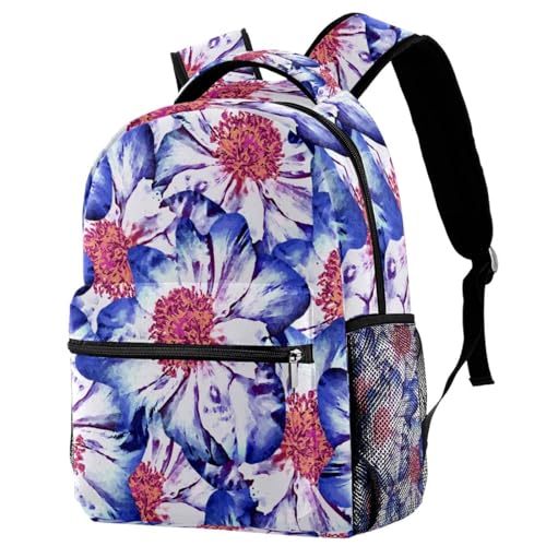 Sac à dos école aquarelle pivoines pour ado fille et garçon idéal voyage décontracté