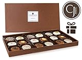 Chain & Jo Sweets Father's Day Chocolate Covered Cookies, Gift Box Assortment,Dairy Chocolate,6 Toppings,18 Cookies Gift Basket, Fathers Day Gift For Best Dad, Grandfather, Husband, Kosher