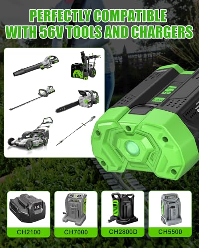 Image of 2Pack 56V 5.0Ah Replacement for EGO Battery:High Capacity Lithium ion Battery Compatible with All EGO 56 Volt Tools and Chargers