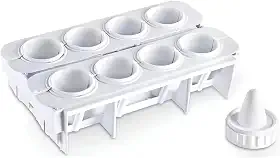 Kit Formas para Coxinhas Modelador de Salgados Faz 8 Coxinhas Fábrica de Coxinhas Plástica e Reutilizável
