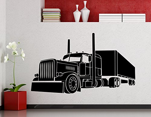 Big Truck Wall Decal Semi Truck Auto Car Vehicle Vinyl Sticker Home Nursery Kids Boy Girl Room Interior Wall Art Decor Any Room Mural Waterproof Vinyl Sticker 188Xx #TOP11