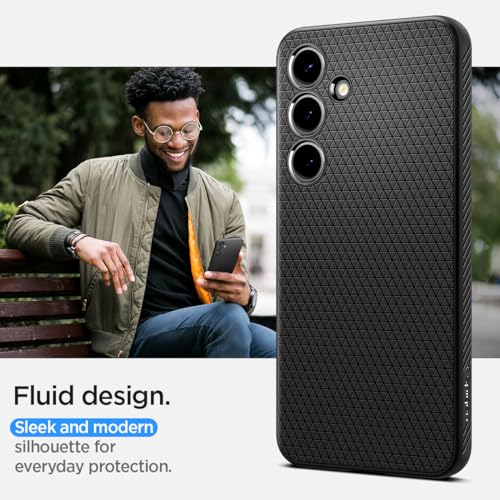 Image of Spigen for Galaxy S24 Plus Case, Liquid Air [No Magnet Ring] [Military-Grade Protection] - Matte Black