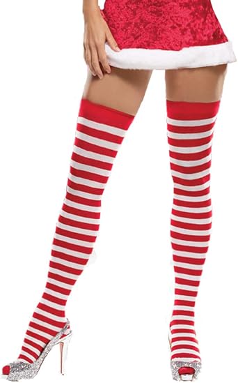 Amazon.com: Lacy Line - Medias altas de caña de caramelo a rayas, talla  única : Ropa, Zapatos y Joyería