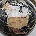 Limited Edition! Unique Art Since 1996 Black Pearl Swirl Table Top Gemstone World Globe with Tripod Gold Zinc Alloy Stand (BLACK PEARL WITH GOLD TRIPOD)