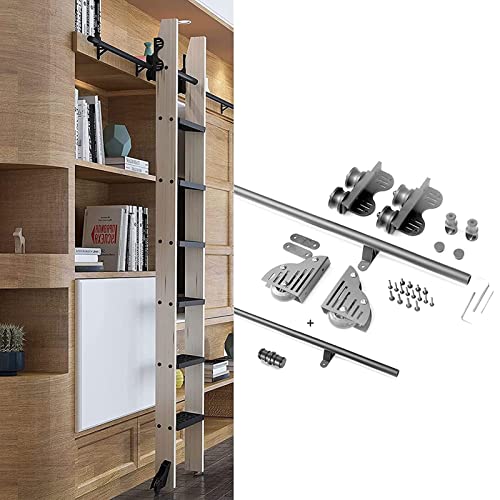 Biblioteca de hardware de escalera rodante con riel de acero 2