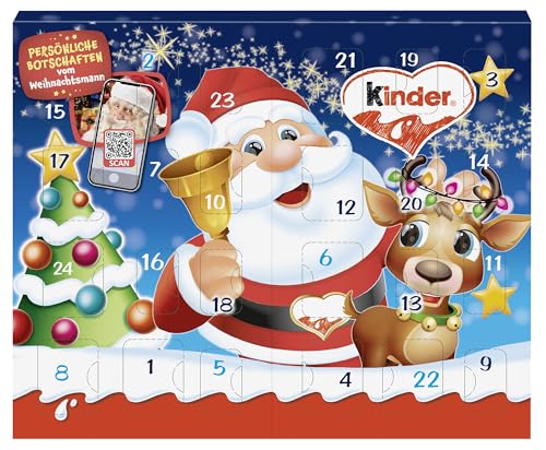 kinder Mix Tisch-Adventskalender 2025 – Adventskalender mit leckeren Schokoladen-Spezialitäten – 1 Kalender à 113g