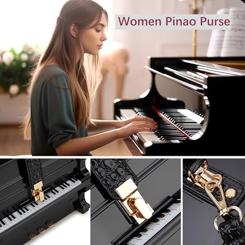 Piano Shaped Purse Handbag Women Crossbody Shoulder Bag Box Shaped Acrylic Evening Top Handle Clutch Bag Novelty Piano Purse2