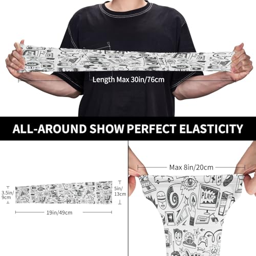 Video Game Boys Print Outdoor Sports Cycling Hiking Compression Tattoo Cover Sleeves 19 x 5 Inch4