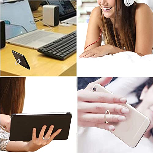 Image of KolorFish Transparent Phone Ring Stand Holder Mobile Phone Ring Holder Finger Grip 360 Degree Rotation (Bling Gold Transparent Round)
