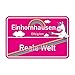 Produktbild Einhorn Deko-Orts-Schild rosa | Bye bye reale Welt | Willkommen in Einhornhausen | 297 x 210 mm | Türschild oder als Wand-Deko