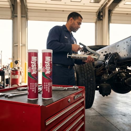 Image of Mystik JT-6 High Temp Grease Tubes for Grease Gun, Multi Purpose Red Lithium Complex, NLGI 2, Wheel Bearing Grease, 14 oz, 2 Pack