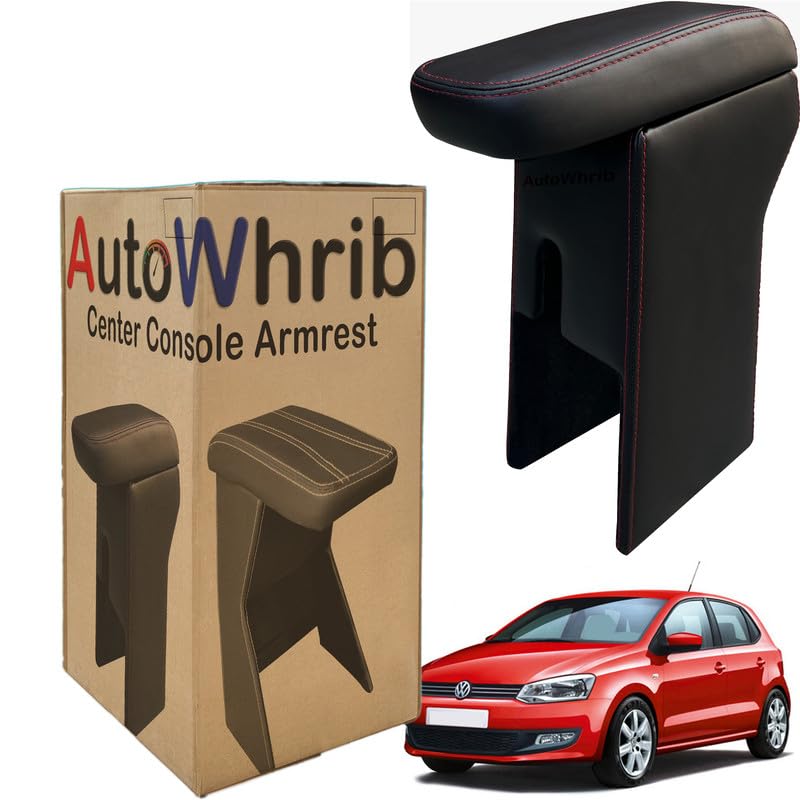 Image of Car Arm Rest For Polo Armrest with Storage Box & Soft Cushion Pad, Luxury Arm Rest, Black Colour