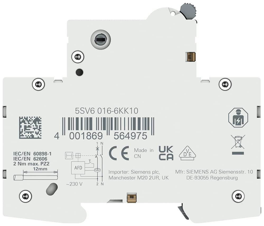 Siemens 5SV60166KK10 Brandschutzschalter-LS-Kombi AFDD/LS 6kA B10 1P+N 230V kompakt