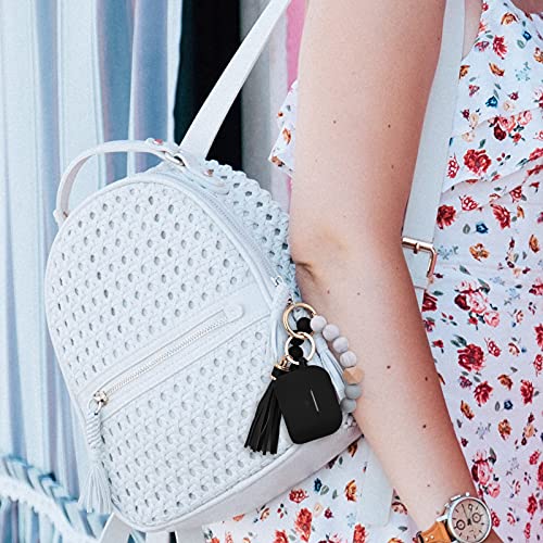 Image of Filoto Silicone Case for Airpods 3 (2021) with Bracelet Keychain, Cute Protective Case for Apple Air Pod 3 Wireless Charging, Black