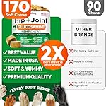 Hemp Hip and Joint Supplement for Dogs - Glucosamine for Dogs - 170 Mobility Support Chews - Advanced Joint Pain Relief Treats with Chondroitin, MSM, Turmeric - Large & Small Breeds - Made in USA - Image 5