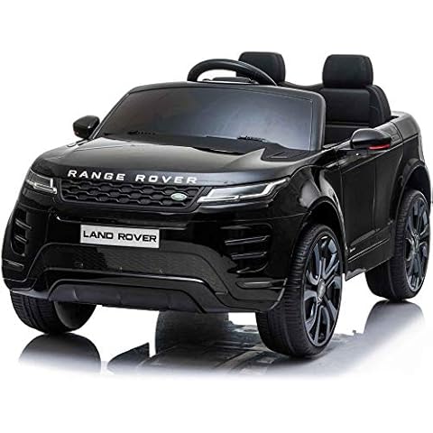 KIDS RIDE ON CAR - 2020 12V LICENSED EVOQUE KIDS ELECTRIC JEEP WITH LEATHER SEATS AND REMOTE (Black) Cover