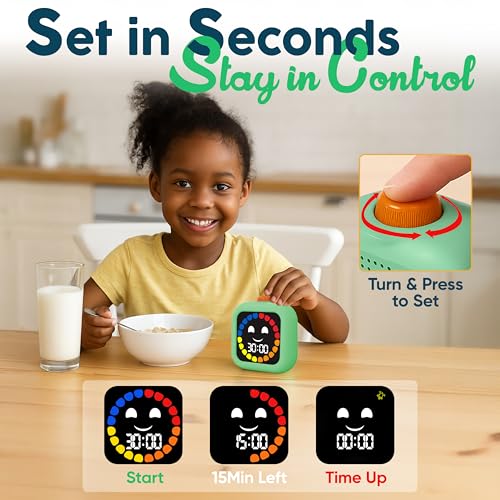 Digital Visual Timer for Kids - Rechargeable 99 Min Timer - Focus & Smoother Routines - Visual Timer for Classroom, ADHD Autism Toddler Support - Daily Use at Home, Therapy or School - Image 4
