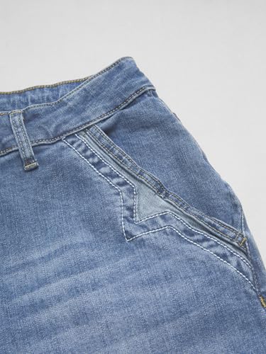 Flamingals Wide Leg Jeans for Women Mid Waist Baggy Stitch Decor Denim Washed Pants Without Belt - Image 6