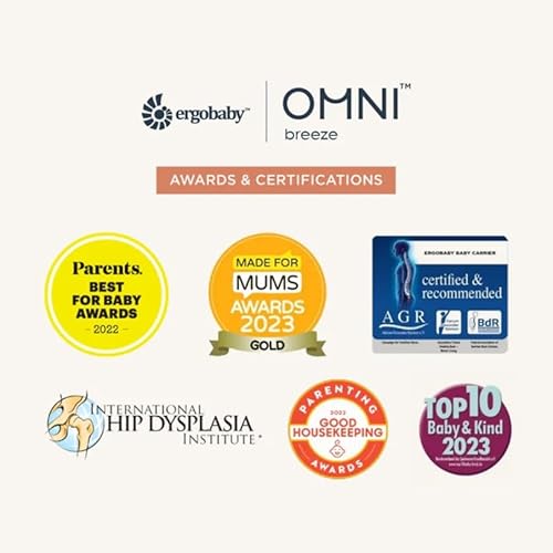 Ergobaby Beiß-Pad Schultergurtschoner Lätzchen für Babytragen, 2 Stück Teething Pad Baumwolle Saugfähig, Natural