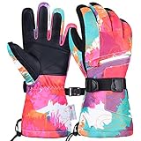 Kinder Winter Handschuhe Skihandschuhe - Wasserdicht Winddicht Rutsch Schneehandschuh Warm Fleece Sport Outdoor Handschuhe Junge Mädch Geschenke Snowboard Fahrrad Reiten Laufen 9-13 Jahre