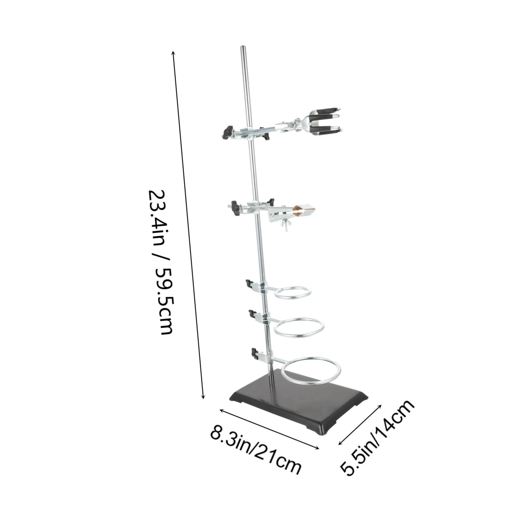 Laborständer aus Eisen 60cm Silber mit 6 Halterungen