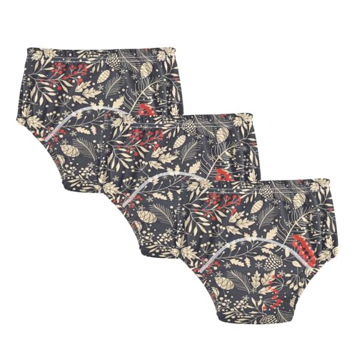Caihoyu Pantalones cortos de entrenamiento para orinal de bebé, reutilizables, para mojar la cama, ropa interior para bebé, Feliz Navidad, 4 años