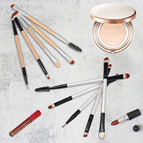 Kare & Kind 15 Pcs Double Ended Eye Makeup Brushe Set - Highlight, Contour, Blend Makeup Cosmetics - Liquid Makeup, Powder, Foundation, Concealer, Eyeshadow Application - Ideal Gift For Makeup Lovers #TOP5