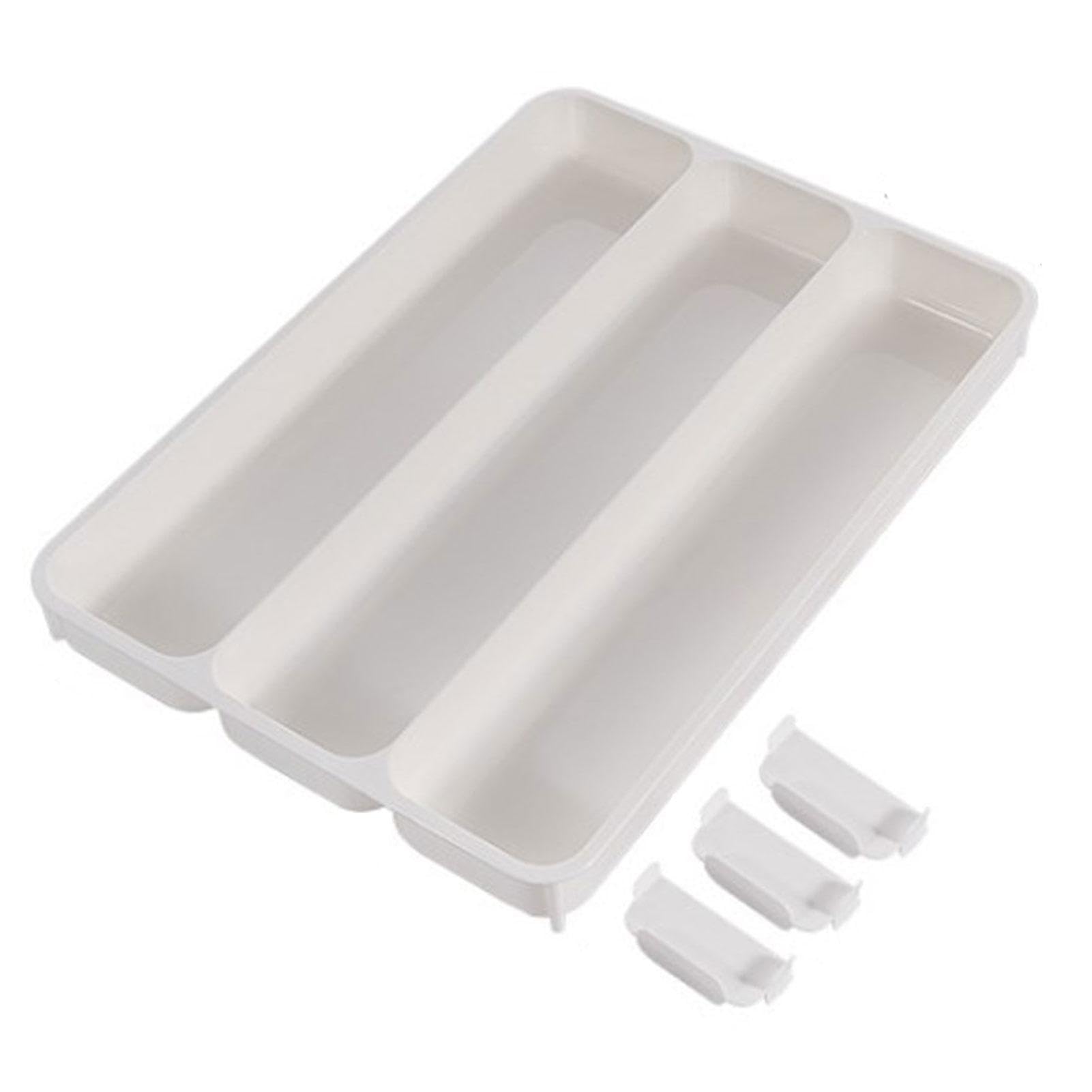 QTFYE Drawer Cutlery Organiser Tray - 31x22cm Cutlery Trays For Kitchen Drawers | Classic Large Cutlery Divider Utensil Tray | Home Organization Multi-Compartments Storage Tray For Flatware Cutlery