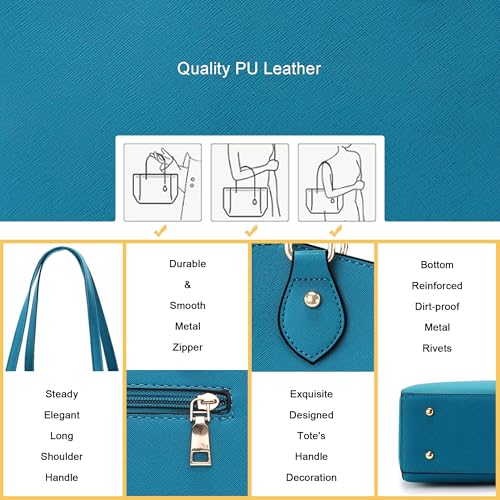 Image of CHICAROUSAL Tote Handbags Purses for Women PU Leather Womens Shoulder Bag | Large Tote Bag for Women, Shoulder Purse, Vegan Leather Purses for Women, Women's Handbags