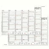 Für den schnellen Überblick von z.B. Geburtstagen oder Veranstaltungen, mit vielen weiteren Informationen wie Kalenderwoche und Mondphasen, Arbeitstage