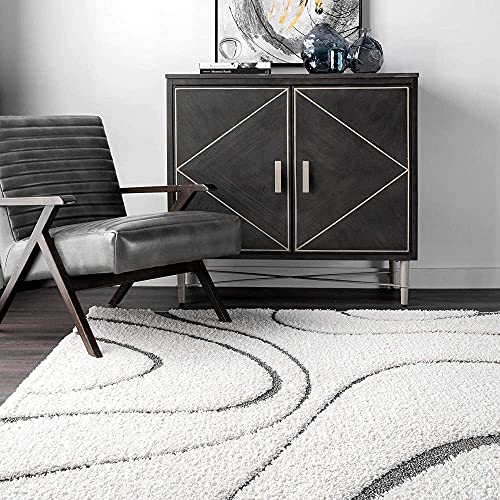 Image of Shanno Carpet Hand Woven Fluffy Shag Carpet Living Room Bedroom Hall with 2 Inch Pile Height Size(3x5 Feet Color)