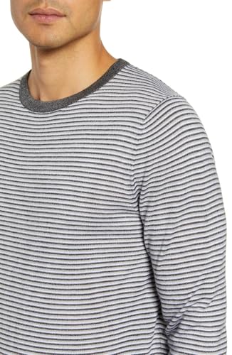 Nordstrom Men's Shop Regular Fit Stripe Merino Wool Blend Sweater Medium Grey4
