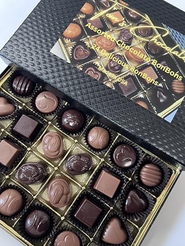 Belgian Chocolate Gift Box - Assorted Chocolate Bon Bons, Easter Candy, All-Natural Flavor by Tom's Chocolate