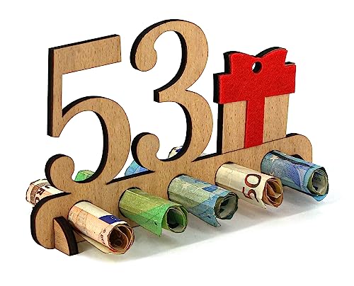 Giftota - Regalo de 53 cumpleaños de Madera - Regalo para 53 cumpleaños - Aniversario de cumpleaños - Regalos de Madera - Regalos para Amigos, Familia
