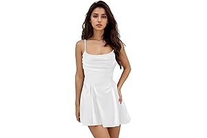 Spaghetti Straps Satin Homecoming Dress