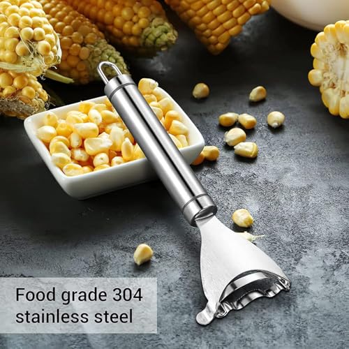 Image of Stainless Steel Julienne Vegetable Peeler Multi-Functional Fruit & Veggie Shredder Slicer and Grater for Potatoes, Carrots, Cucumbers (Corn Peeler)