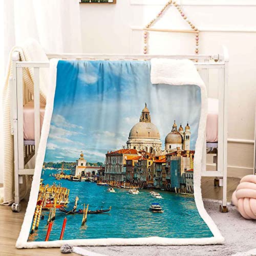 Couverture microfibre Venise 3D pour lit et déplacements - 3