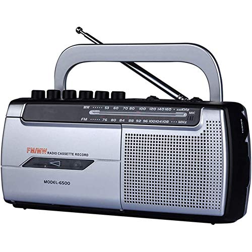 Tragbare Kassettenrecorder, Radio Player und Recorder mit AM/FM Radio Analogtuner, 3,5mm Kopfhörerbuchse, integriertes Mikrofon