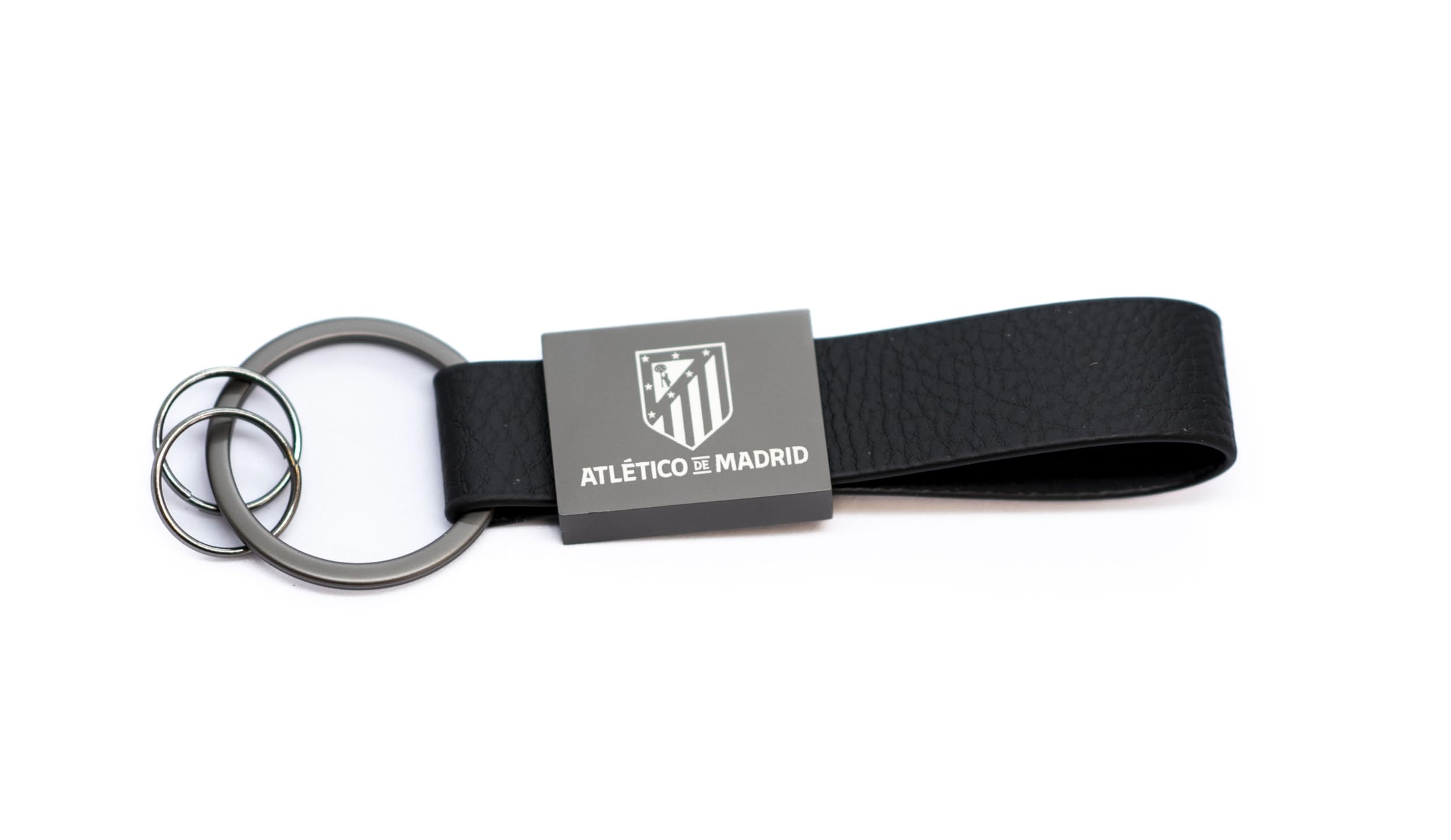 Llavero de piel negro. Atlético de Madrid. Producto Oficial.