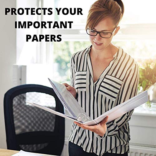 Image of 3 Ring Binder, Professional Angle D Ring Binder 5 Inch, Presentation Folder for Standard Pages 8.5 x 11 with Pockets, Crystal Clear View White | Made in USA, Clear View Customizable Cover with Pockets, Fits 8.5 x 11 Paper, Durable Locking Rings - Ring Binder Depot