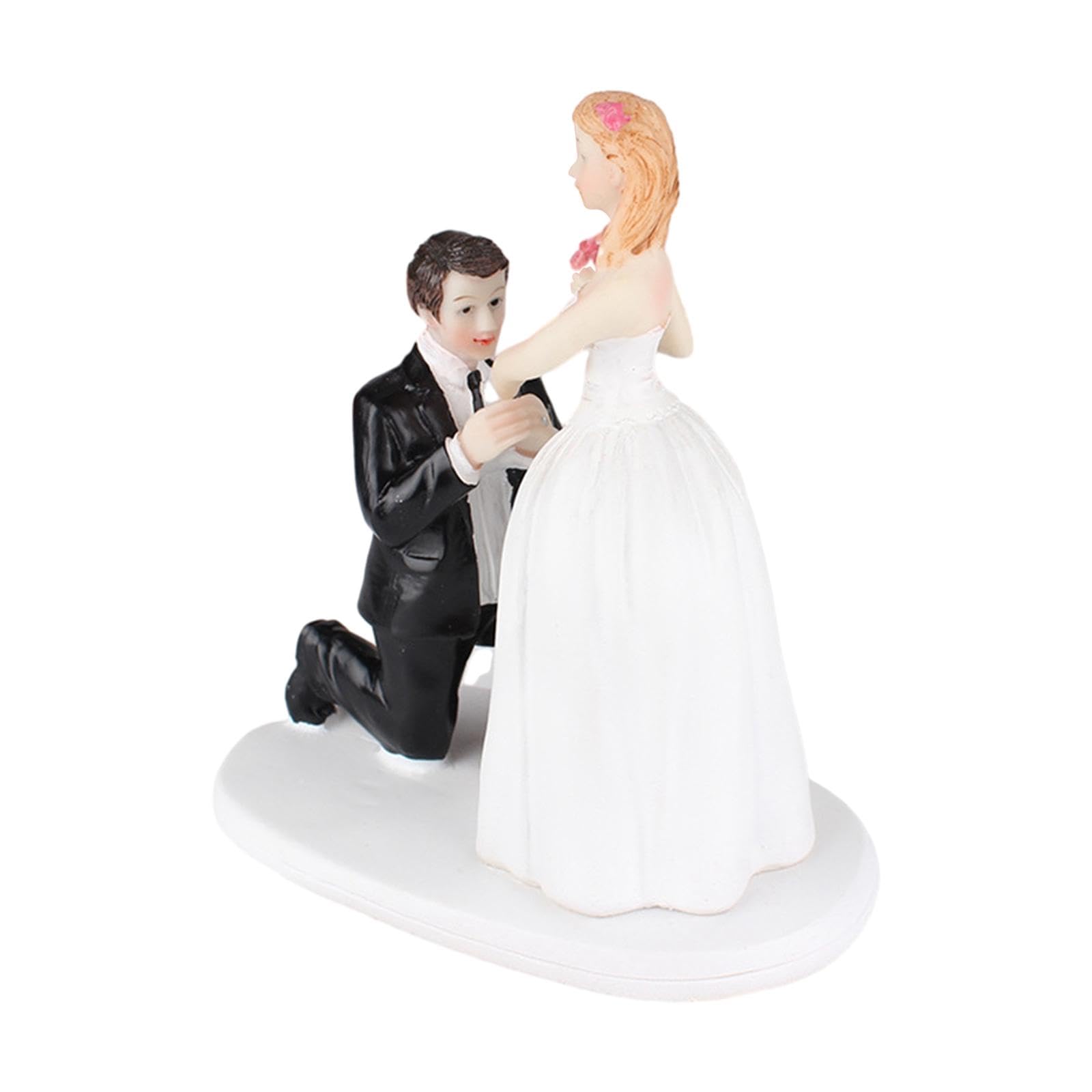 Oshhni Adornos para Tarta de Boda, figuritas de Novia y Novio, Adorno, Escultura pequeña Realista, muñecos para Pastel de Boda, Adorno para Aniversario