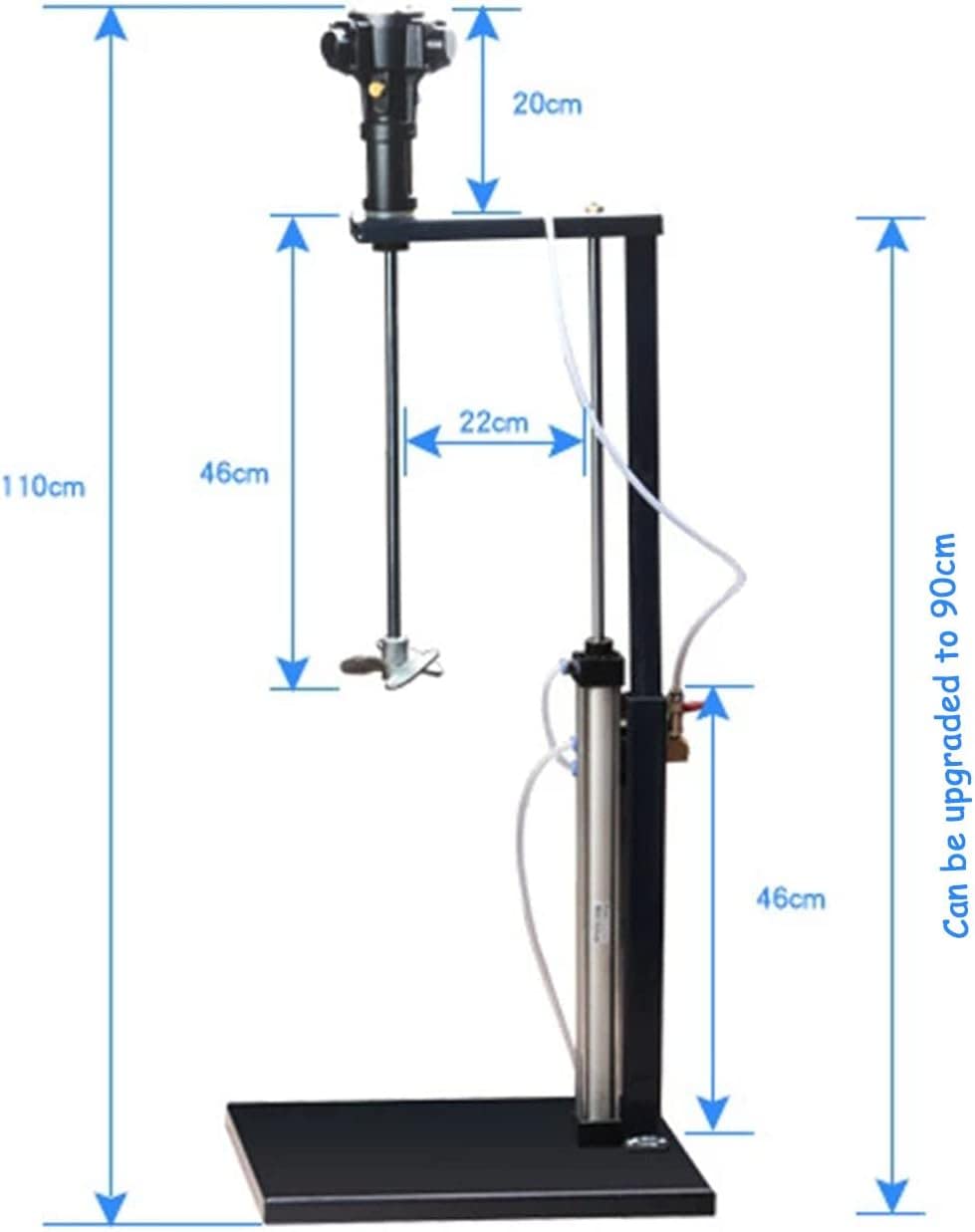 Mezclador Neumático, Agitador De Pintura De Elevación Automática De 5 Galones/20 L, Altura Ajustable De Acero Inoxidable, Mezclador De Aire Vertical De Escritorio, Máquina Mezcladora De Tinta para Me
