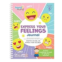 hand2mind Express Your Feelings Journal, Mindfulness Journal with a Feelings Wheel, Growth Mindset Books for Kids, Emotions Book, Social Emotional Learning Activities, Calm Down Corner Supplies
