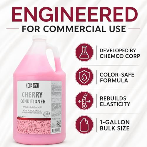 MODA Cherry Shampoo and Conditioner Set – 128 oz Each, 2 Gallon Bulk Hair Care Bundle – Moisturizing Salon Backbar Refills for Hotels, Airbnb, Salons & Dispensersities, gyms, image 5
