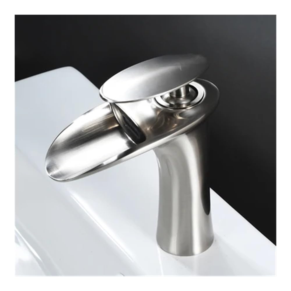 Blyqxs 8 Brass Hot And Cold Waterfall Faucet Countertop Basin Washbasin Black/White/Gold Heightened Models Faucet W3044(8)
