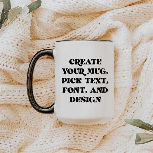 Miniatura 6 de Taza de café de cerámica personalizada de 15 onzas con foto, imagen y texto personalizados, regalos novedosos personalizados para el día de V